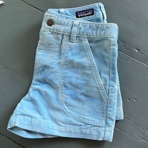 Patagonia Blue Corduroy Stand up Shorts, Size 2